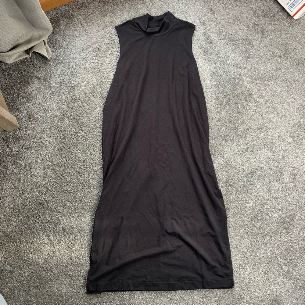 Cuyana turtleneck sleeveless midi dress